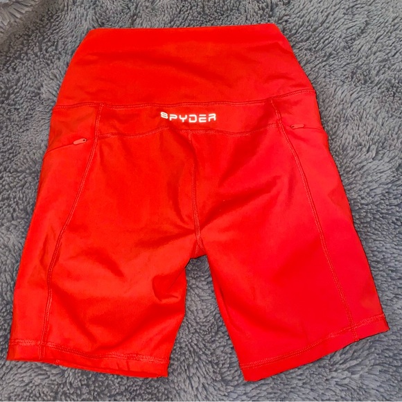 NWOT SPYDER RED HIGH-RISE ATHLETIC SHORTS // SIZE SMALL❤️ - Picture 2 of 4